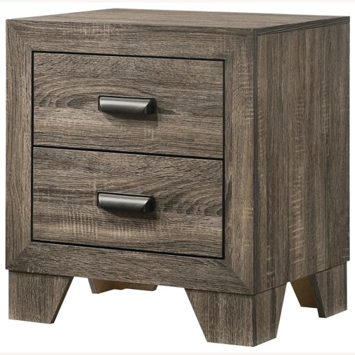 Used Light Gray Wood Nightstands Set of 2 for sale on AptDeco
