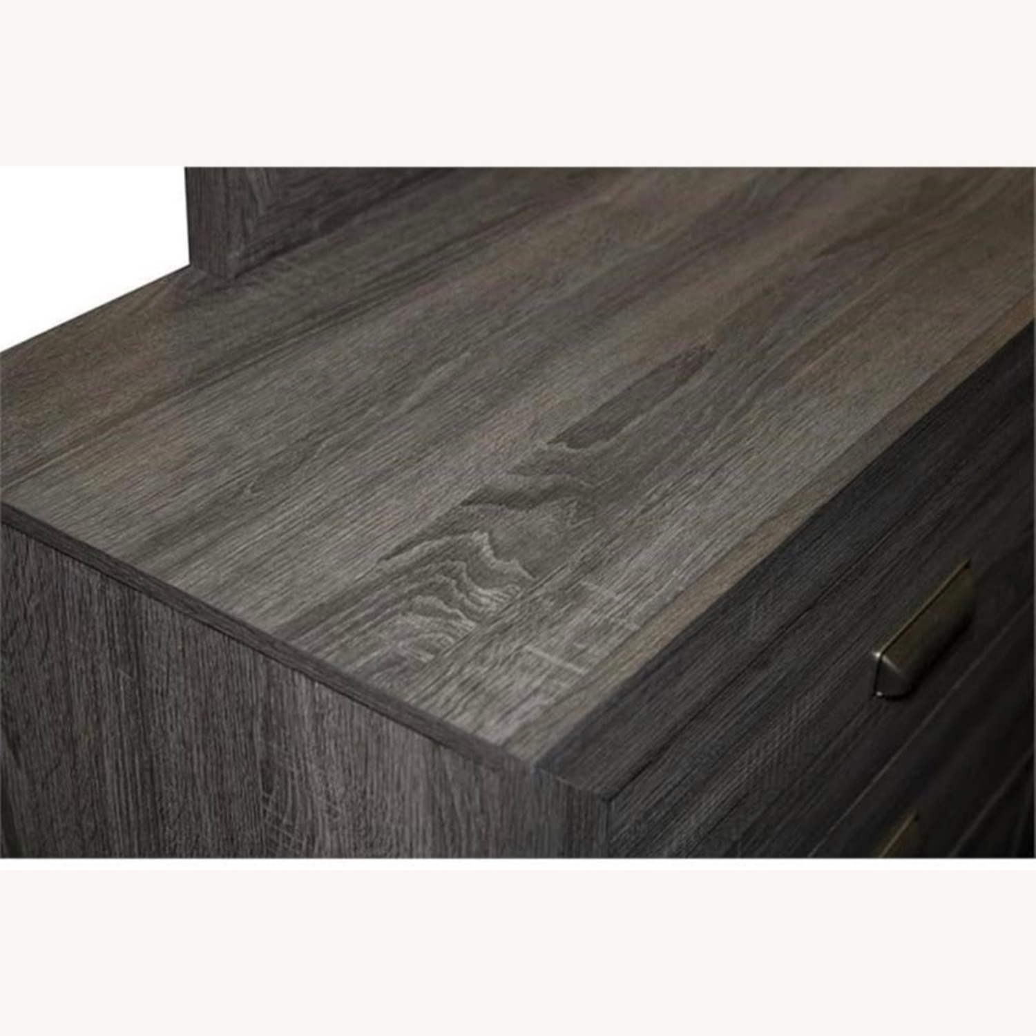 Light Gray Dresser with Large Mirror - image-2