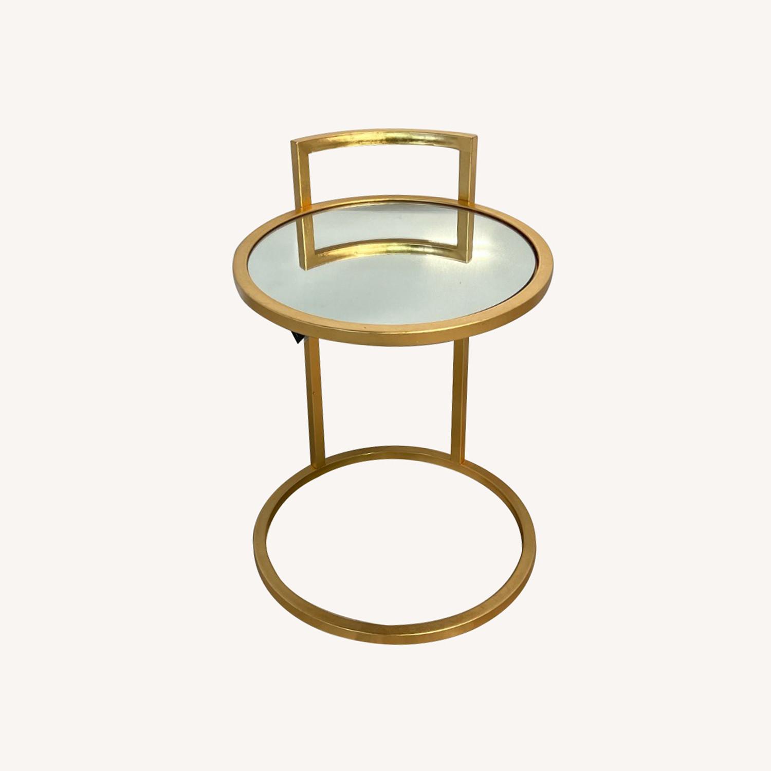 Safavieh Calvin Round Gold Leaf End Table - image-0