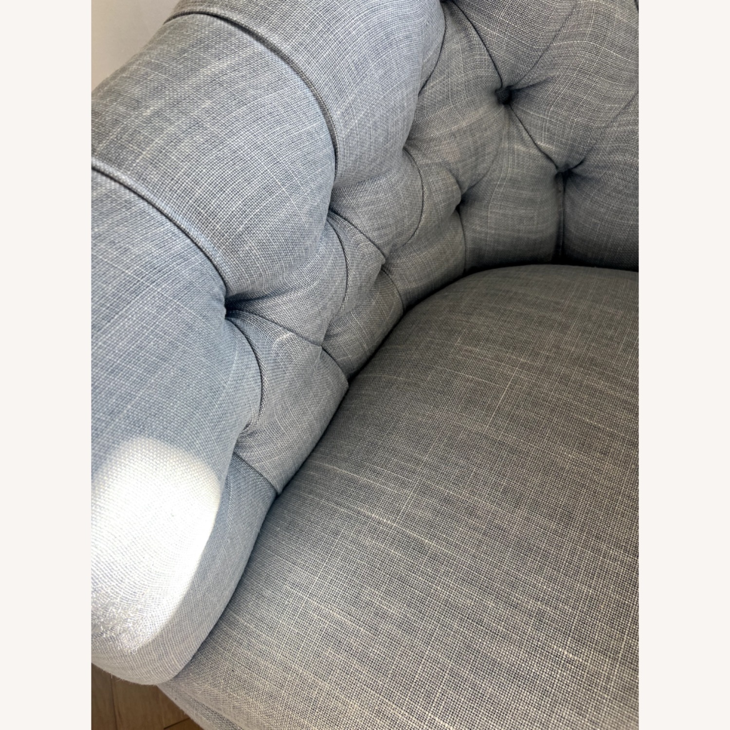 Serena & Lily Blue Linen Armchair - image-5