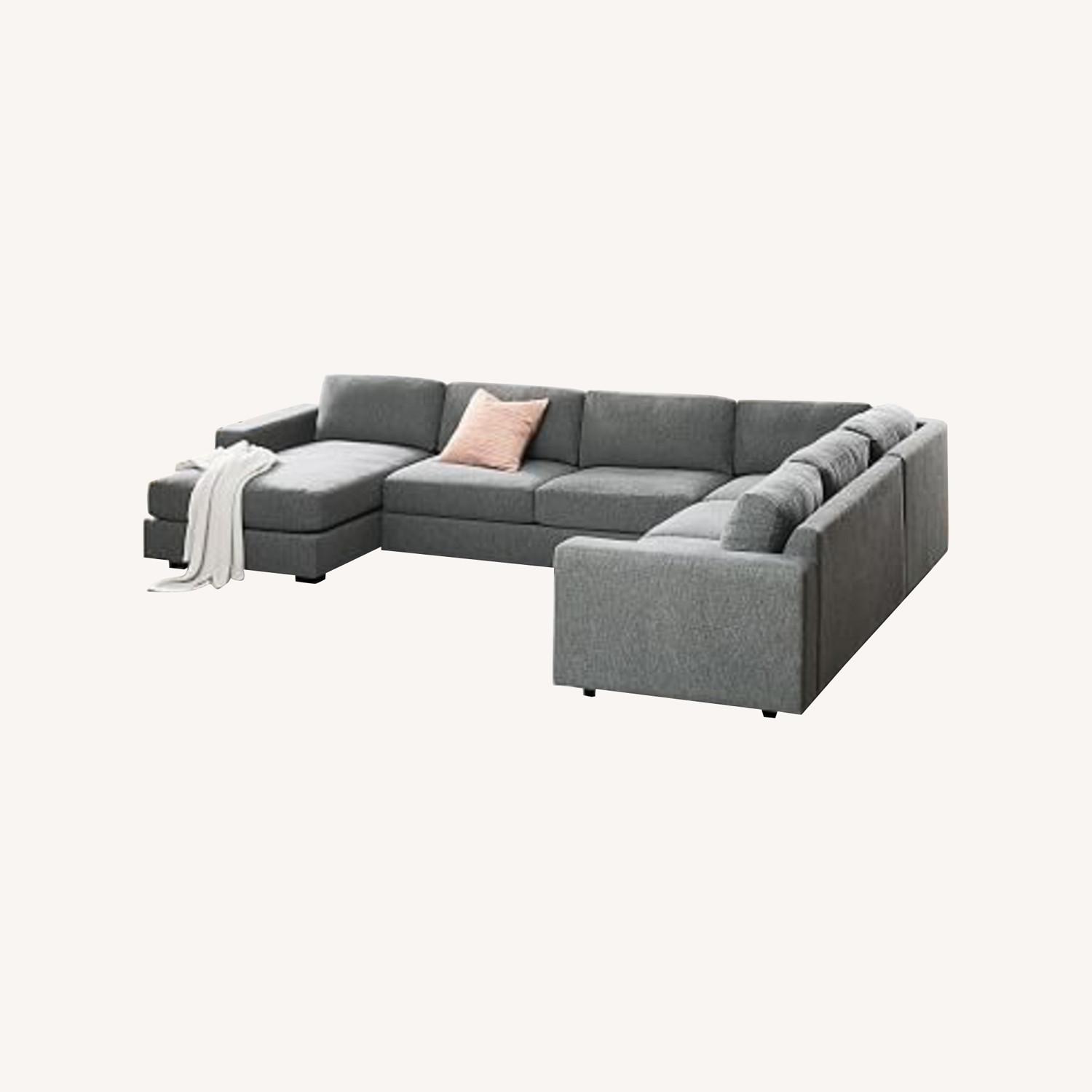 West Elm Urban 4-Piece Sectional Charcoal - image-0