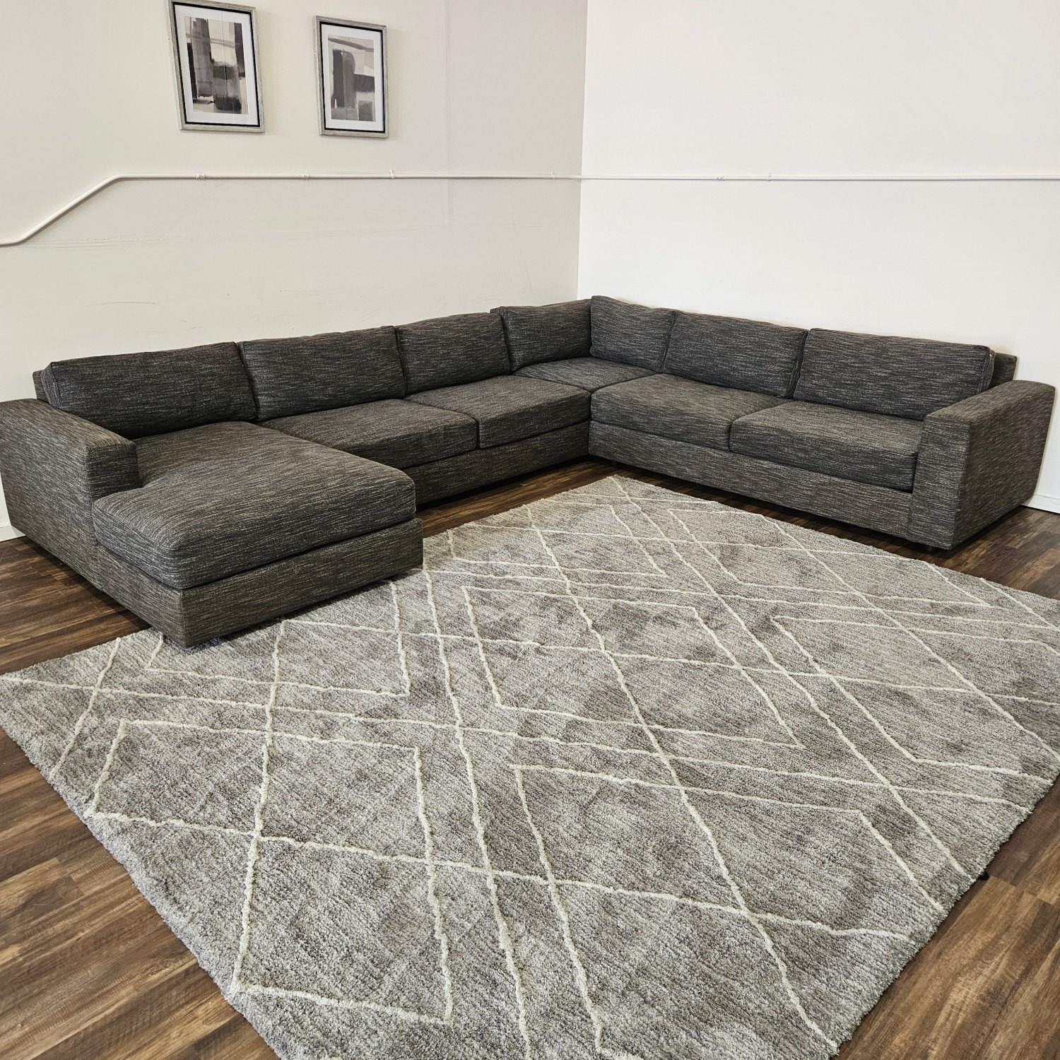 West Elm Urban 4-Piece Sectional Charcoal - image-2