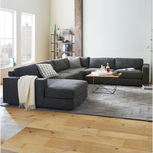 Used West Elm Urban 4-Piece Sectional Charcoal  for sale on AptDeco