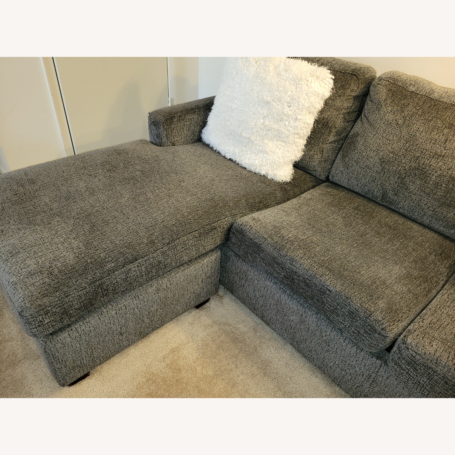 Hayneedle Dark Gray Sleeper Sofa - image-1