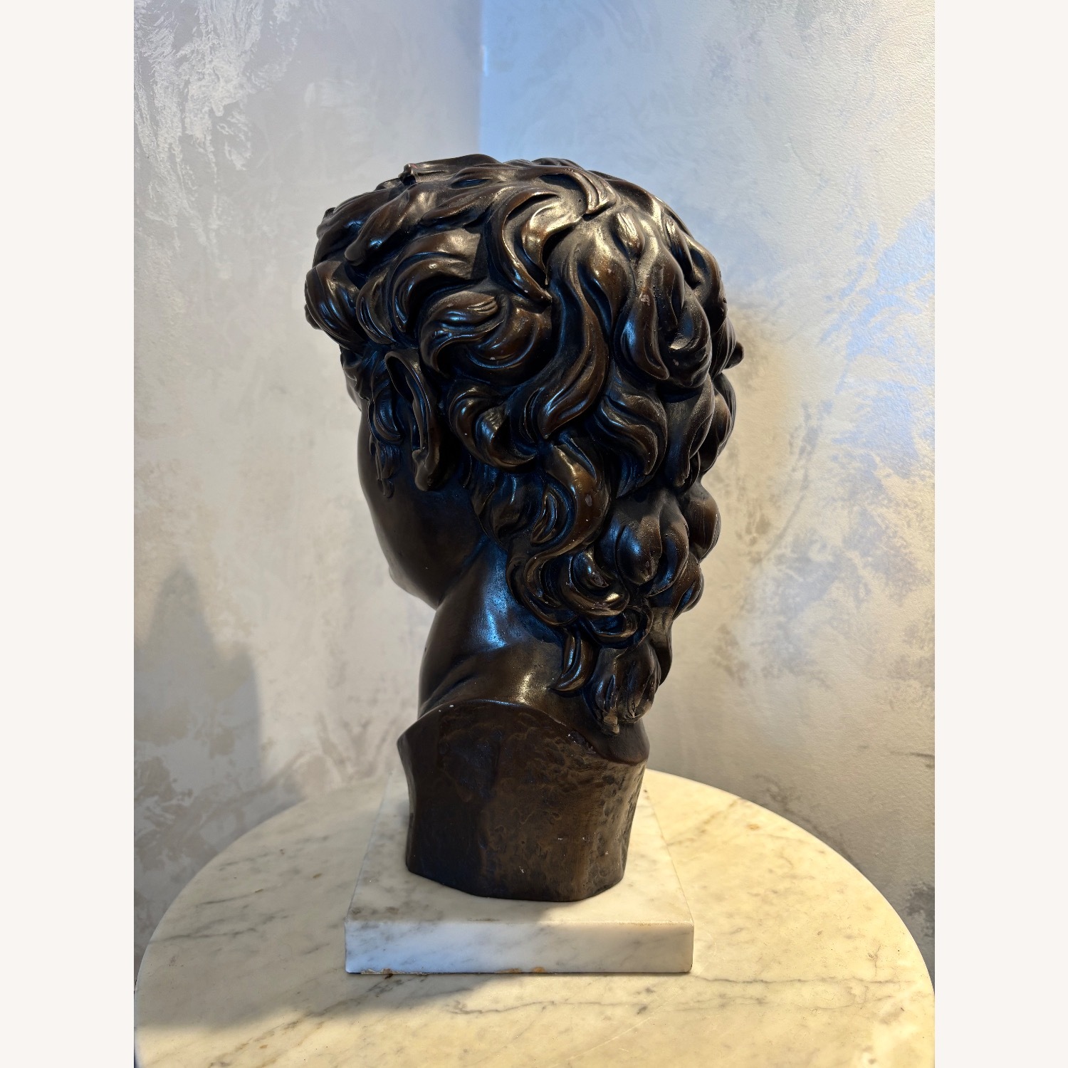 Vintage Bust of David on Italian Marble Base - image-10