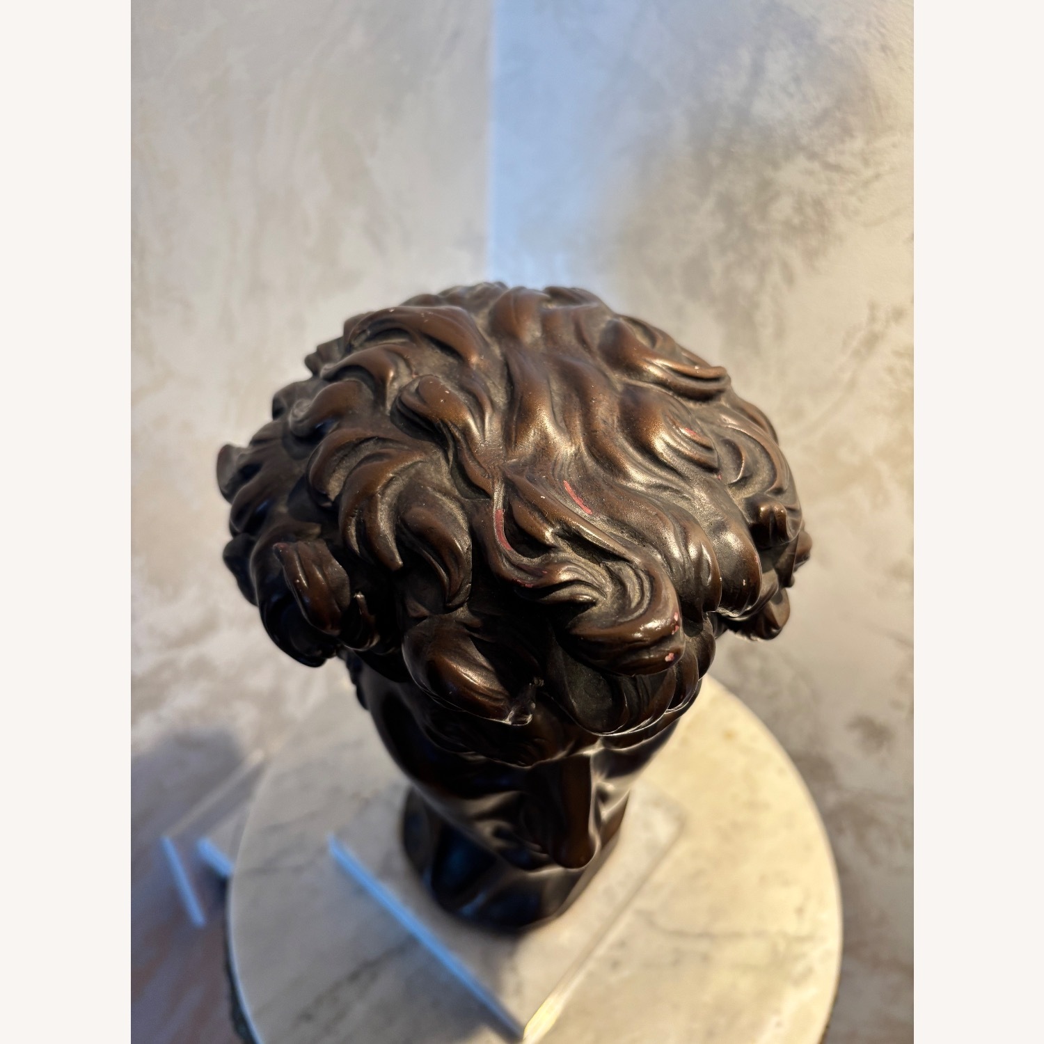 Vintage Bust of David on Italian Marble Base - image-2