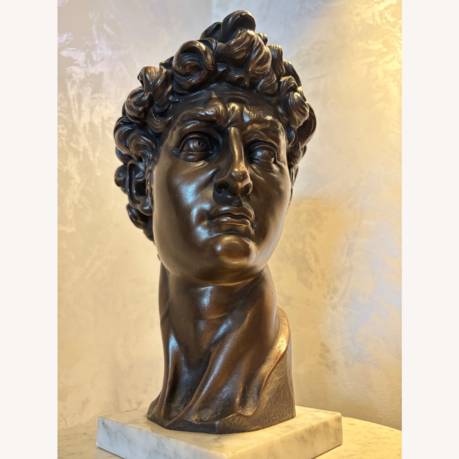 Vintage Bust of David on Italian Marble Base - image-6