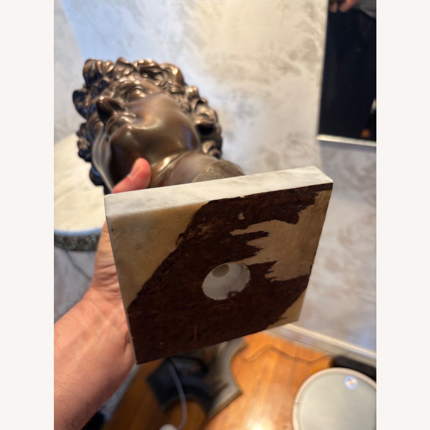 Vintage Bust of David on Italian Marble Base - image-3