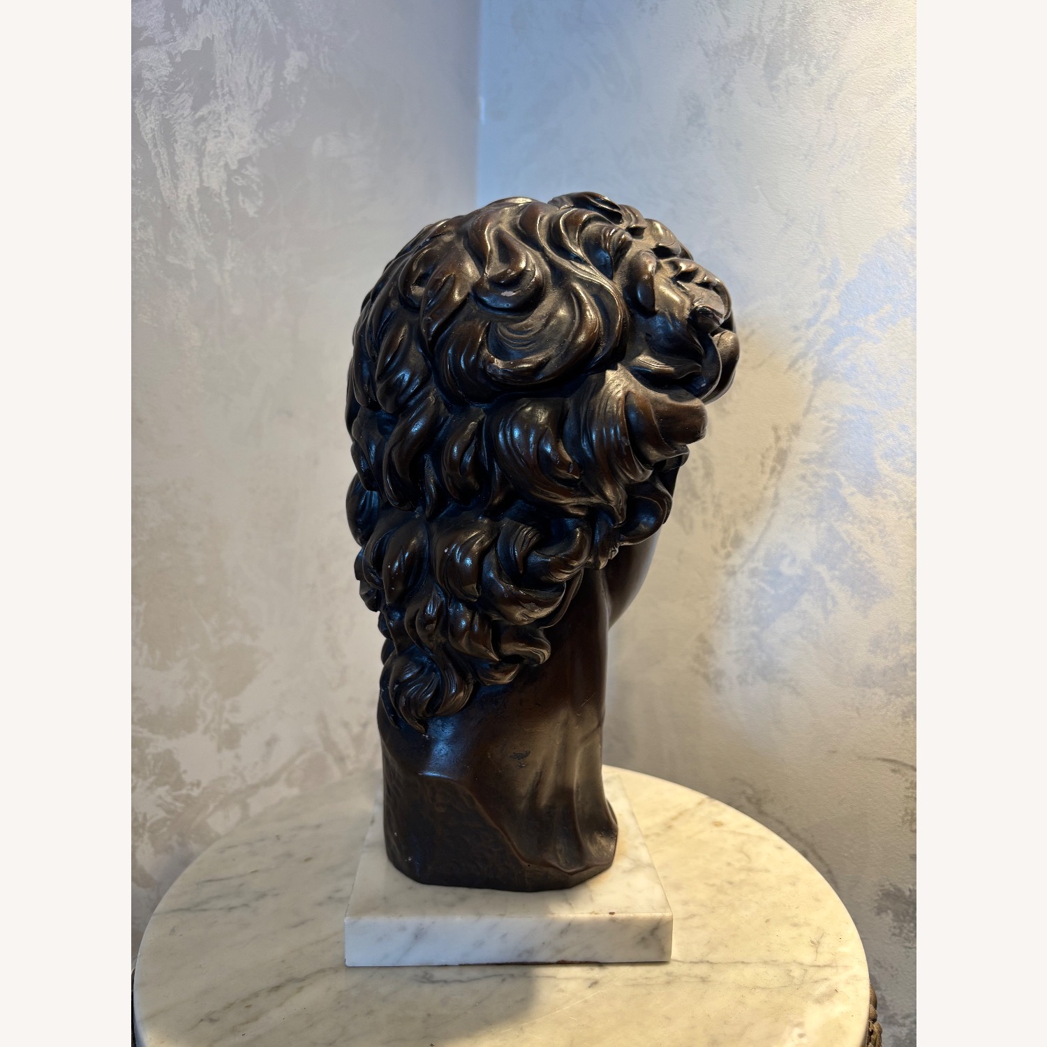 Vintage Bust of David on Italian Marble Base - image-11