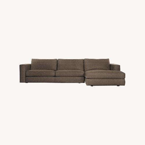 Used Design Within Reach Brown 2-Piece Sectional+Chaise for sale on AptDeco