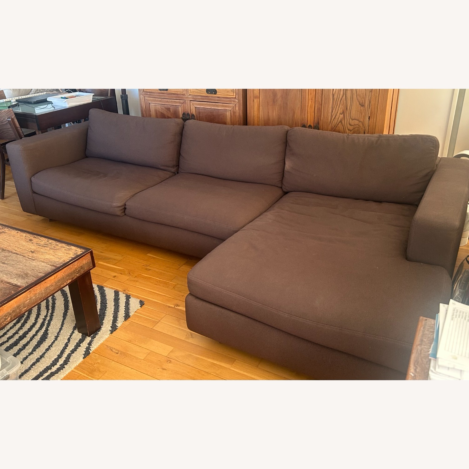 Design Within Reach Brown 2-Piece Sectional+Chaise - image-5