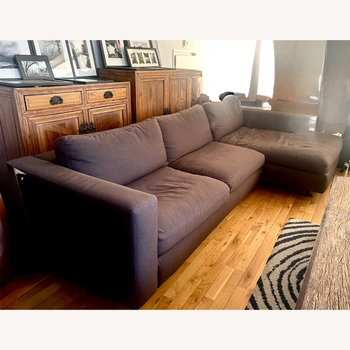 Used Design Within Reach Brown 2-Piece Sectional+Chaise for sale on AptDeco
