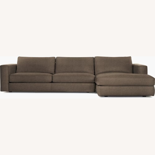 Used Design Within Reach Brown 2-Piece Sectional+Chaise for sale on AptDeco