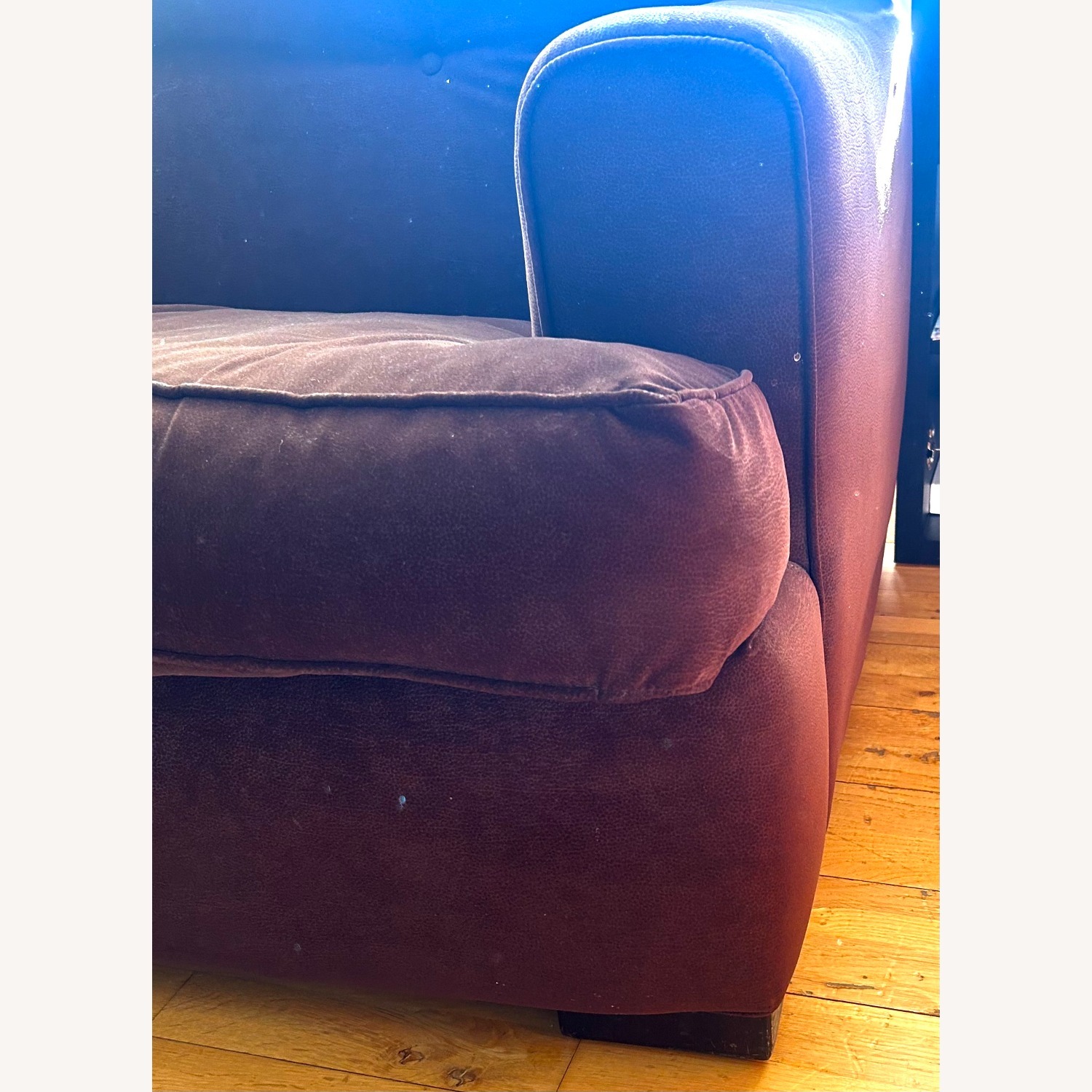 Dark Brown Fabric 3+ Seater Sofa - image-8