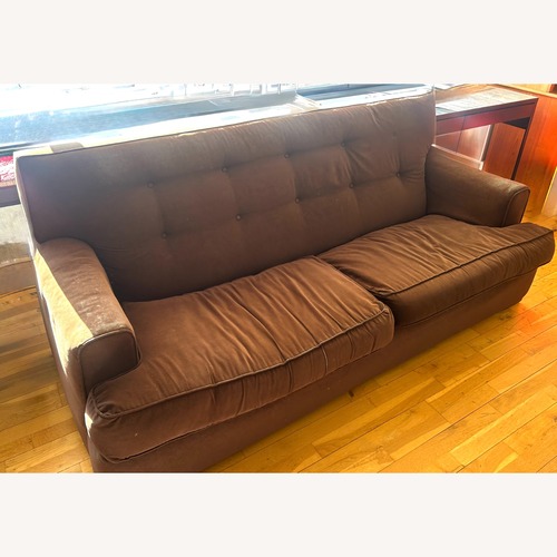 Used Dark Brown Fabric 3+ Seater Sofa for sale on AptDeco