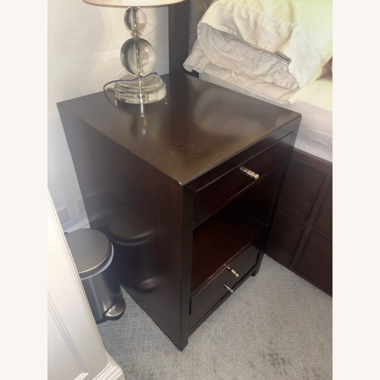 Baker Furniture Milling Road Wood Nightstands - image-1