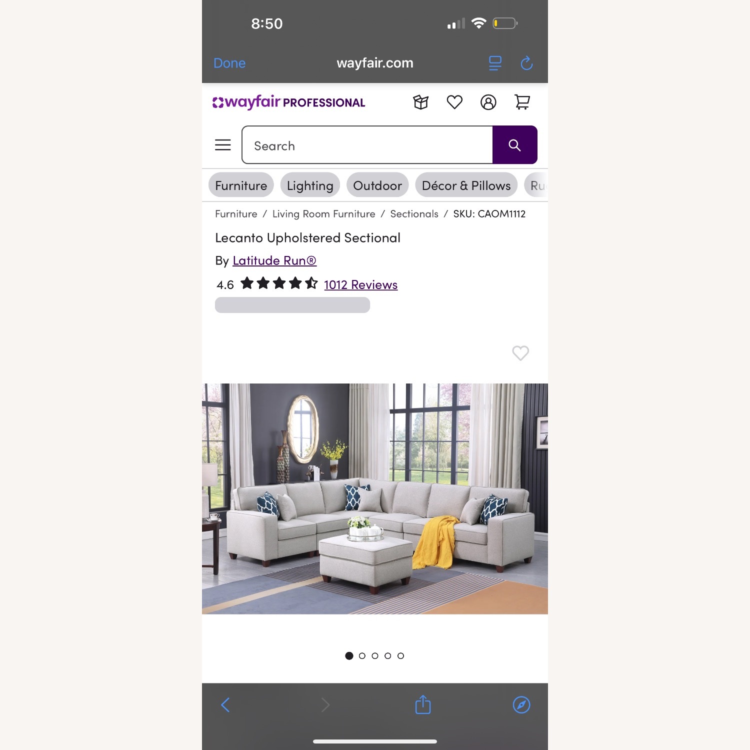 Wayfair Natural 3+ Piece Sectional - image-6