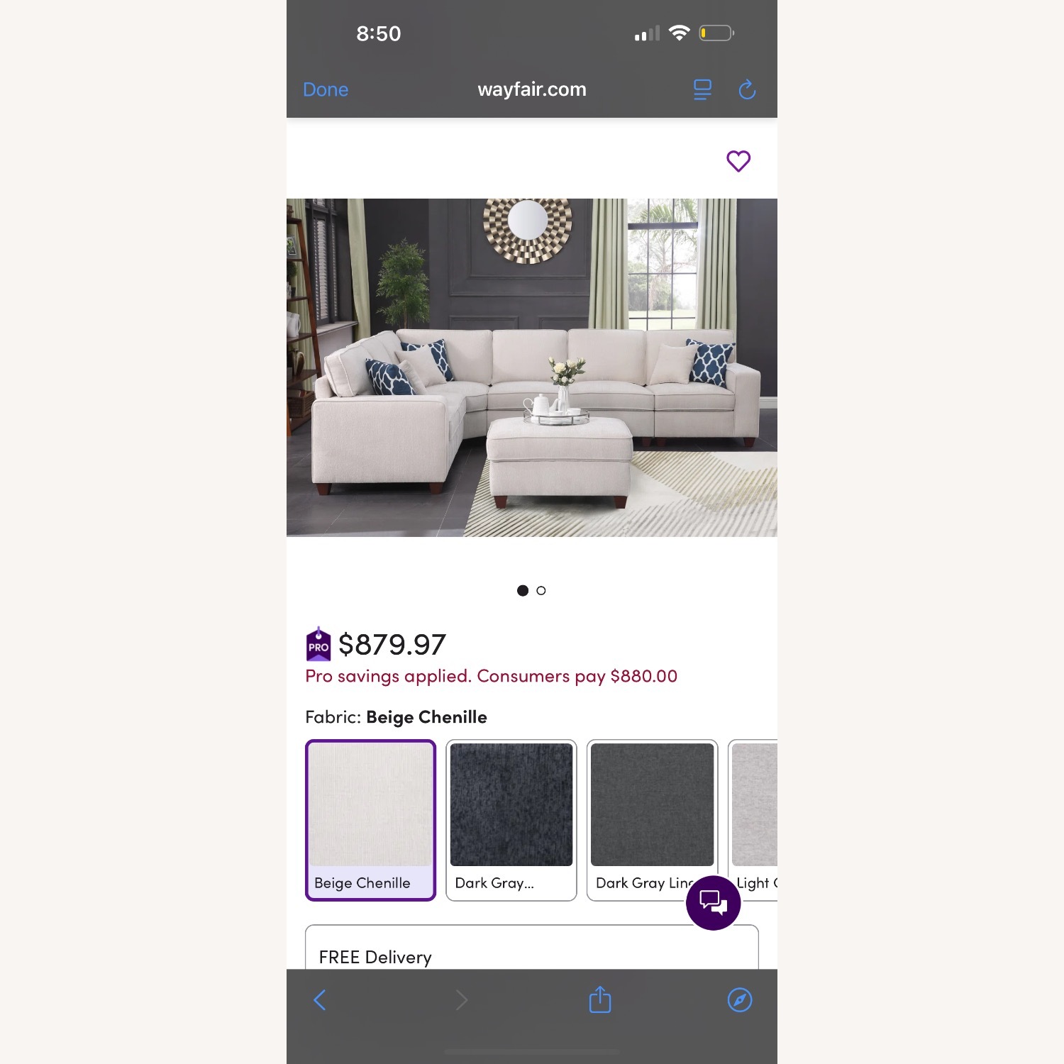 Wayfair Natural 3+ Piece Sectional - image-7