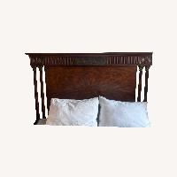 Theodore Alexander Dark Brown Wood Queen Bed