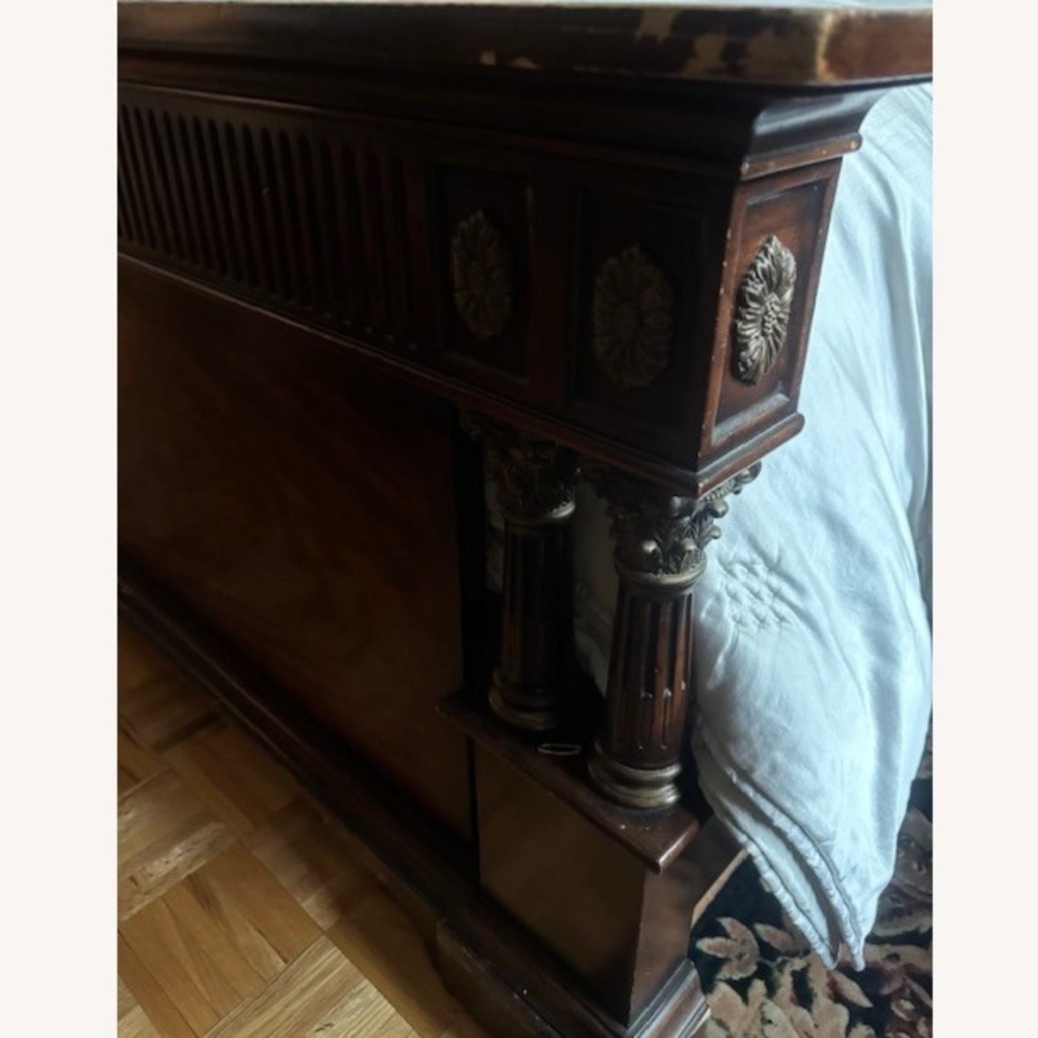 Theodore Alexander Dark Brown Wood Queen Bed - image-5