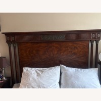 Theodore Alexander Dark Brown Wood Queen Bed