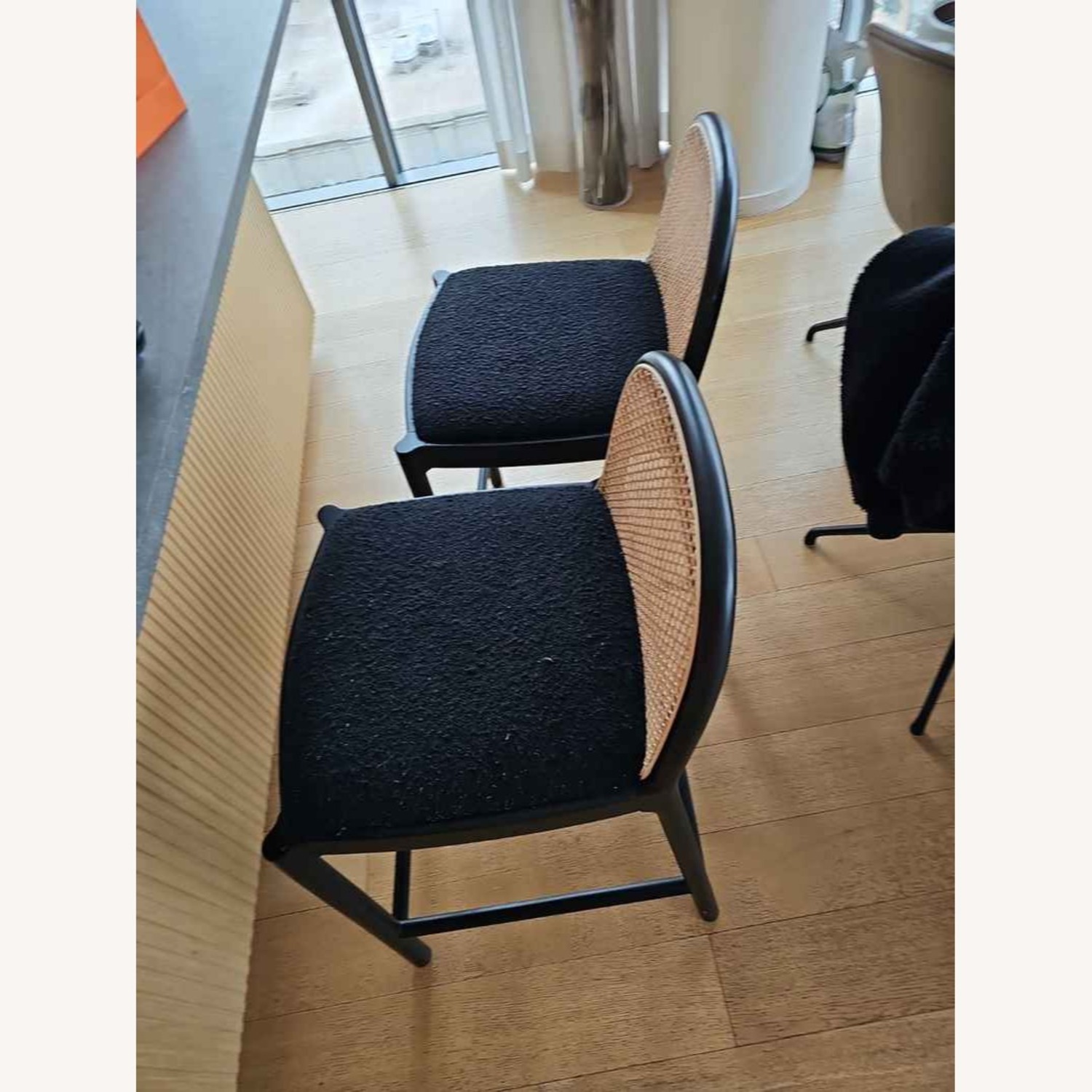CB2 Nadia Black Rattan Stools - image-5