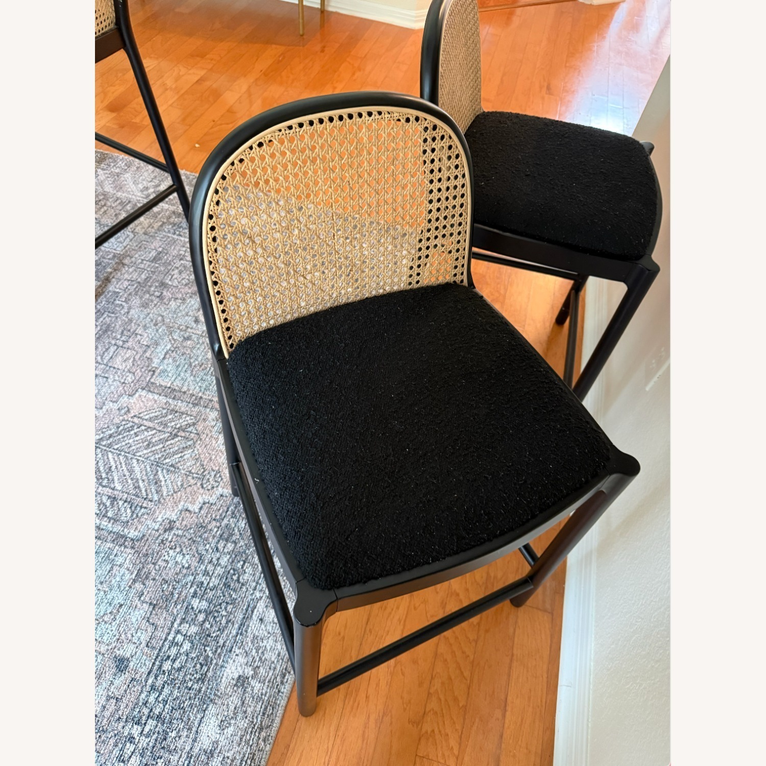 CB2 Nadia Black Rattan Stools - image-4
