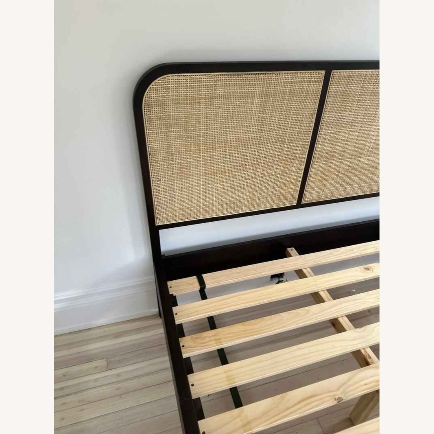 West Elm Rattan Black Frame King Bed - image-4