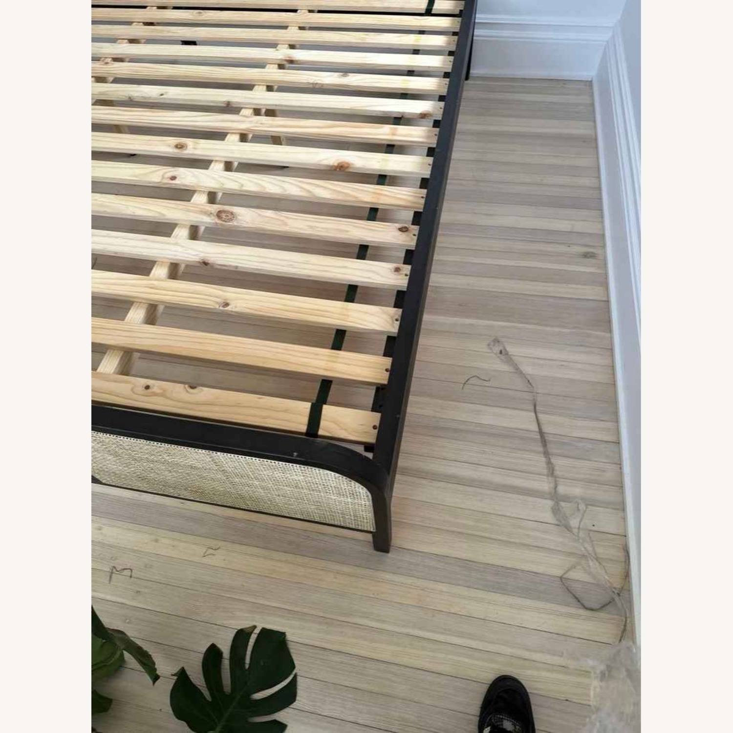 West Elm Rattan Black Frame King Bed - image-3
