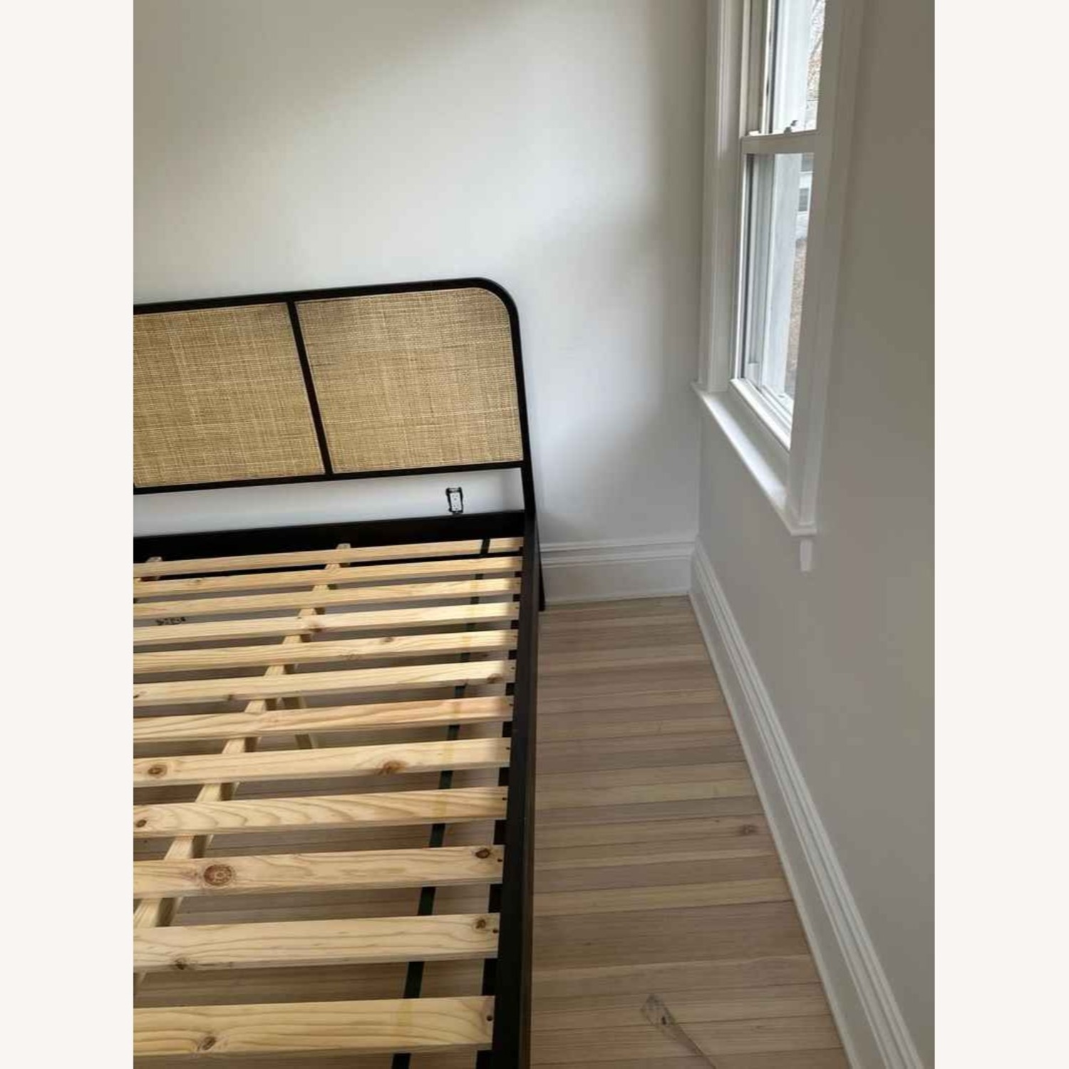 West Elm Rattan Black Frame King Bed - image-5