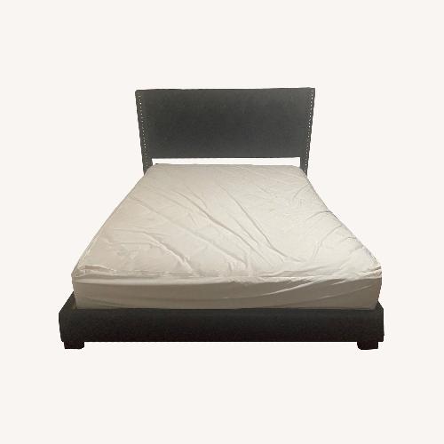 Used Black Velvet Queen Bed for sale on AptDeco
