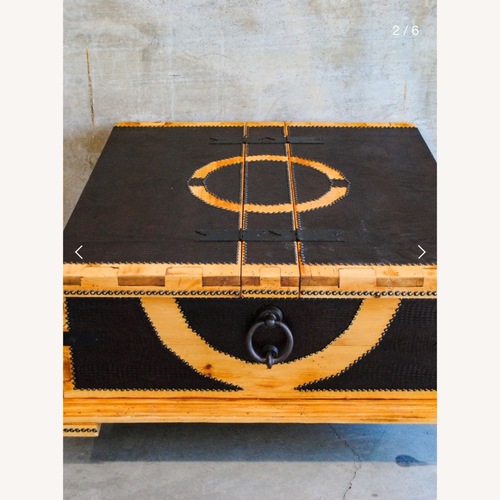 Used Vintage/Antique Refurbished Black Wood Coffee Table for sale on AptDeco