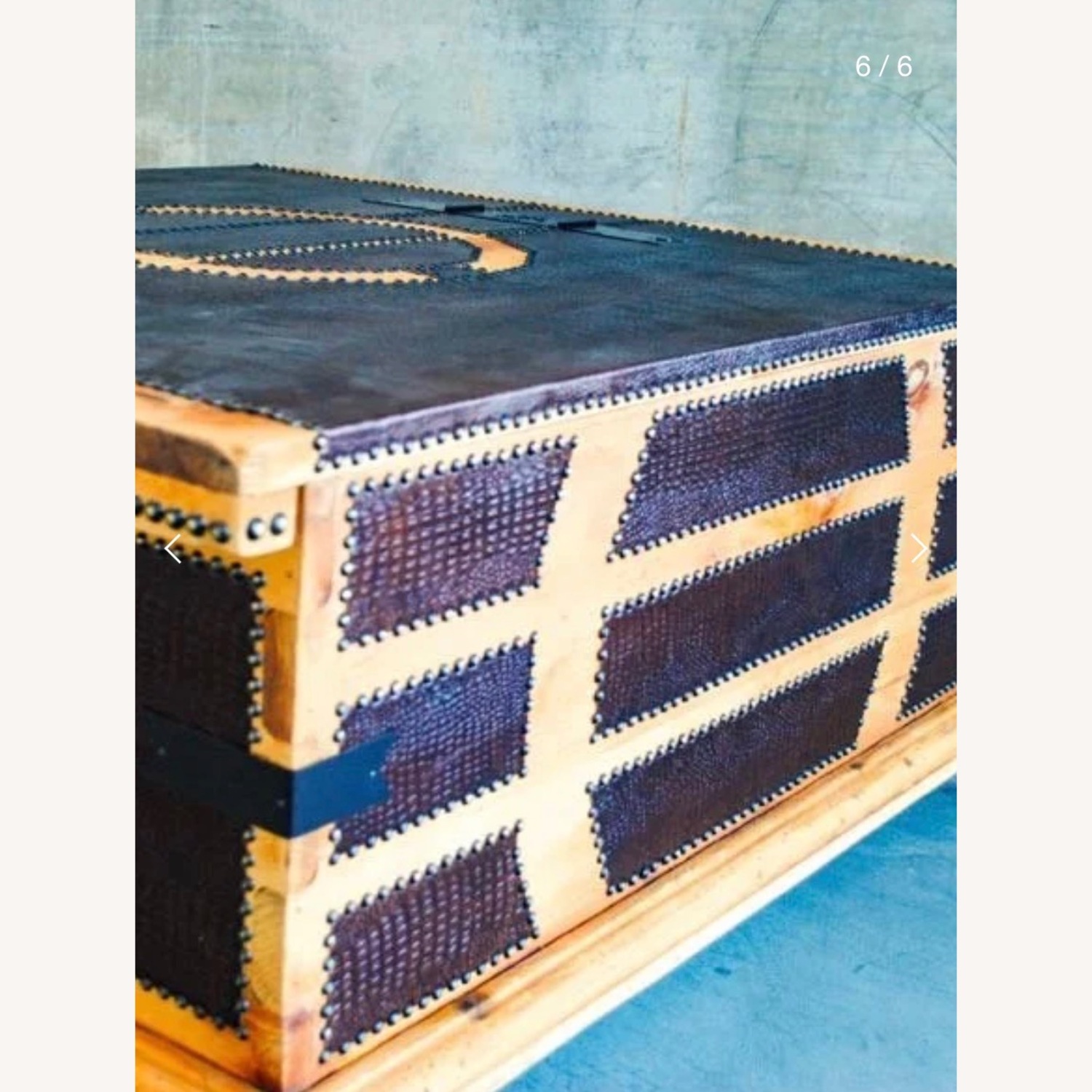 Vintage/Antique Refurbished Black Wood Coffee Table - image-2