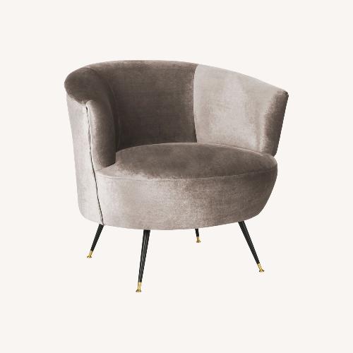 Used Safavieh Light Gray Velvet Accent Chair for sale on AptDeco