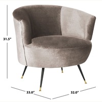 Safavieh Light Gray Velvet Accent Chair