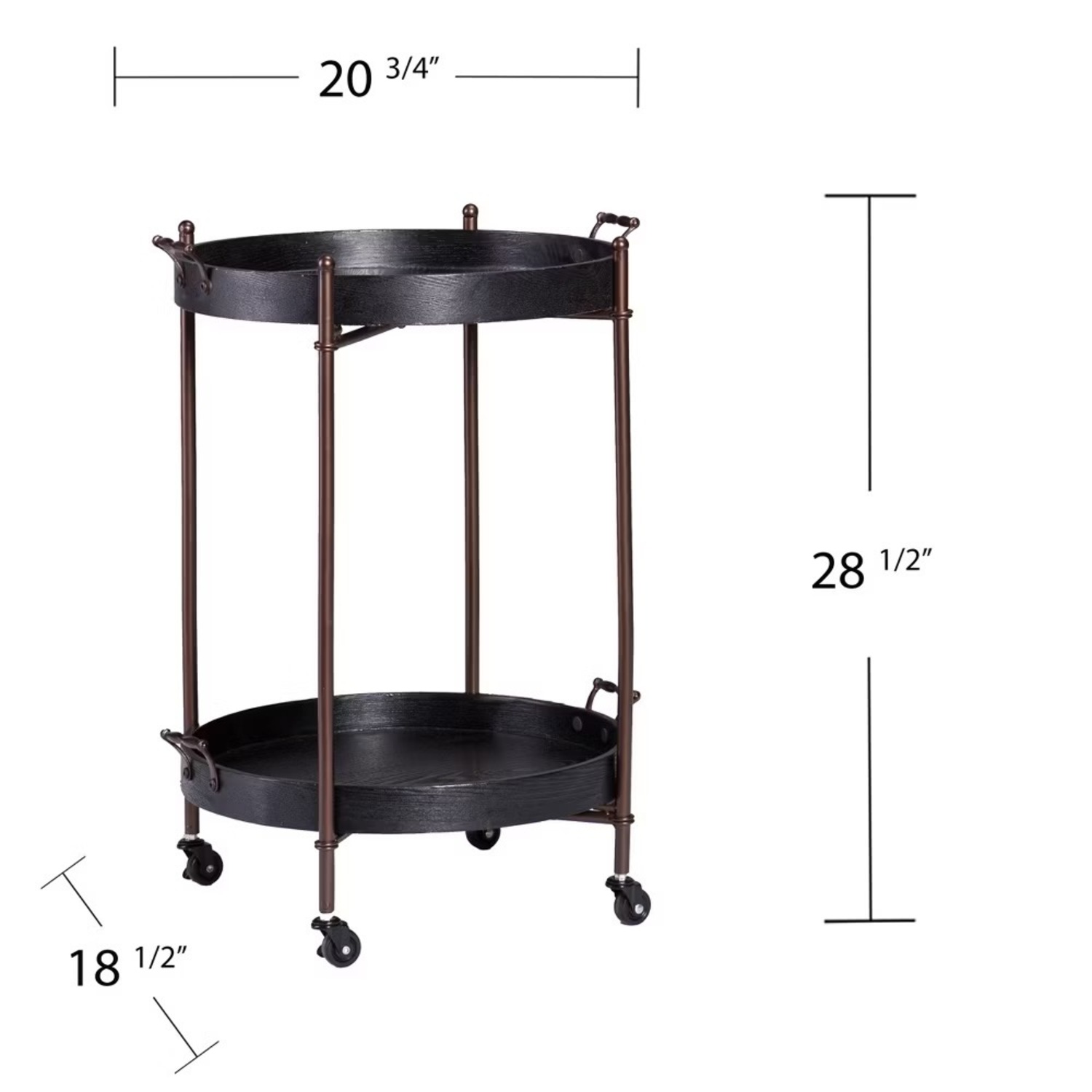 Target Black Wood Bar Cart - image-4