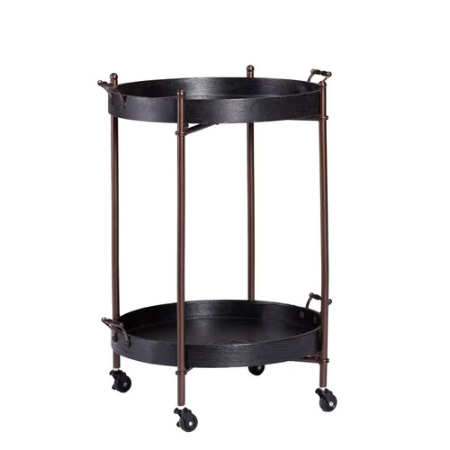 Used Target Black Wood Bar Cart for sale on AptDeco