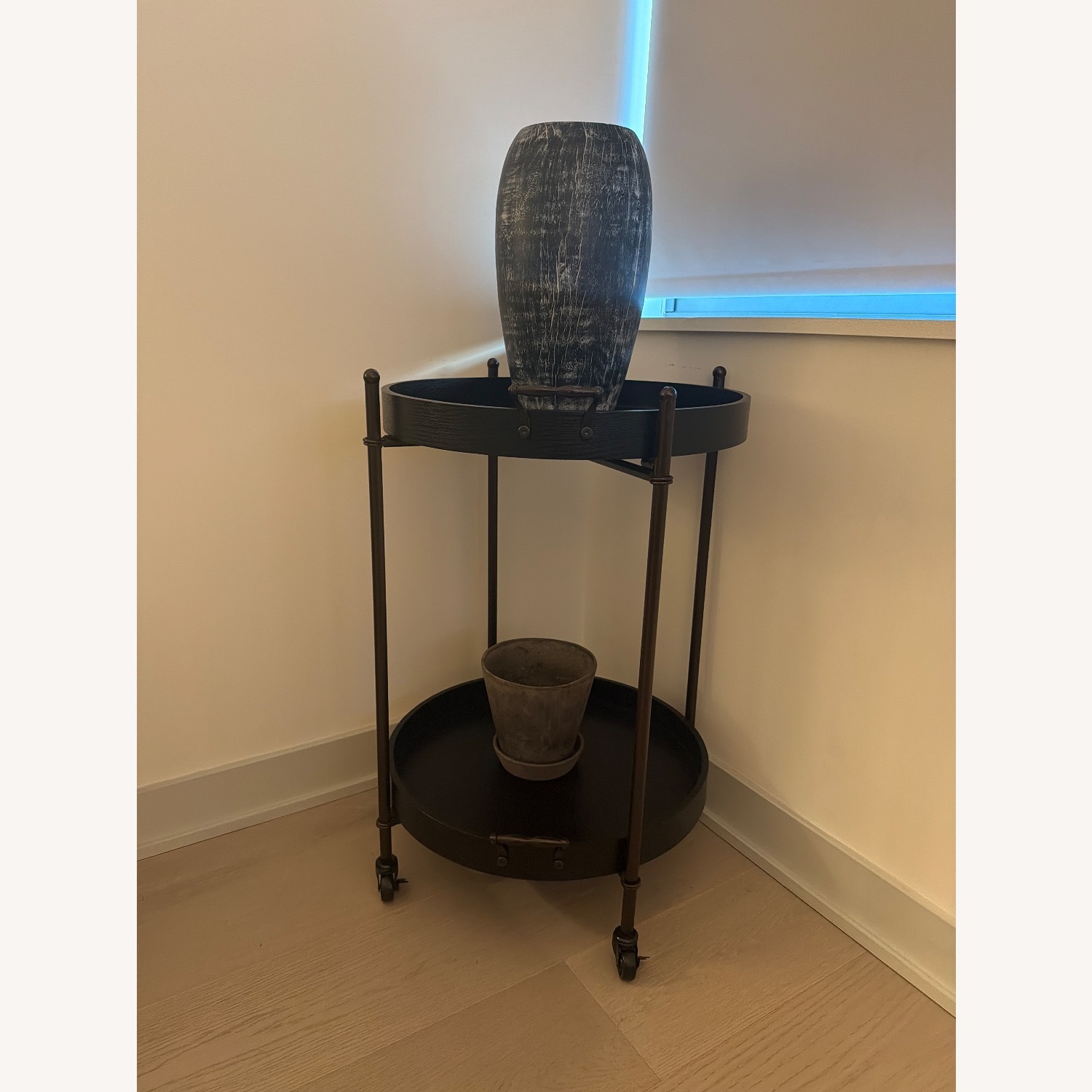 Target Black Wood Bar Cart - image-1