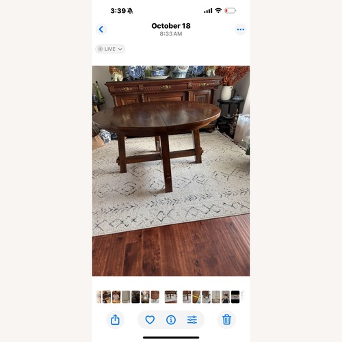 Used Pottery Barn Toscana Round Table 72” for sale on AptDeco