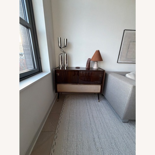 Used Vintage/Antique Dark Brown Wood Console for sale on AptDeco