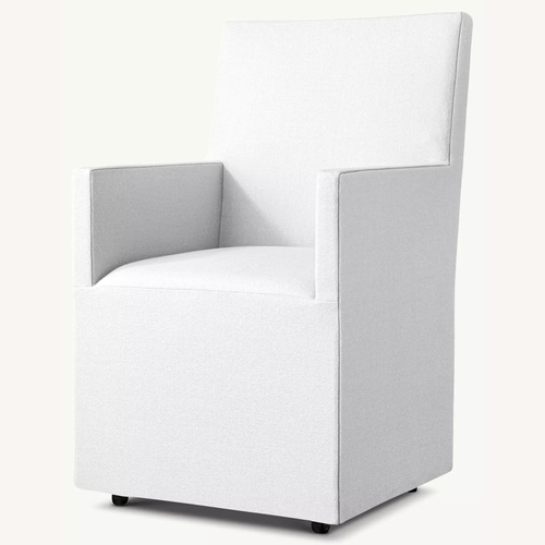 Used Restoration Hardware White Fabric Dining Chairs for sale on AptDeco