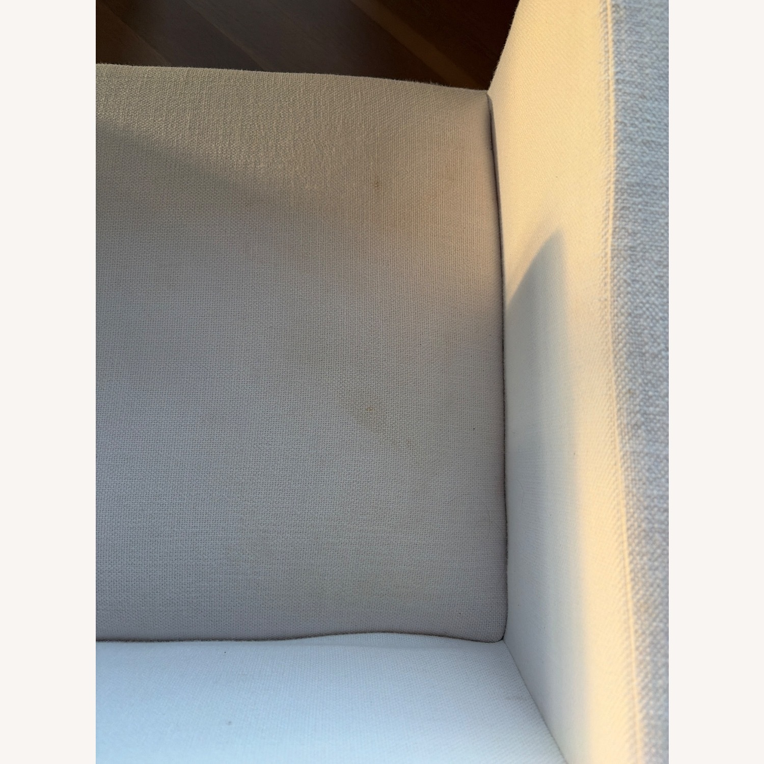 Restoration Hardware White Fabric Dining Chairs - image-4