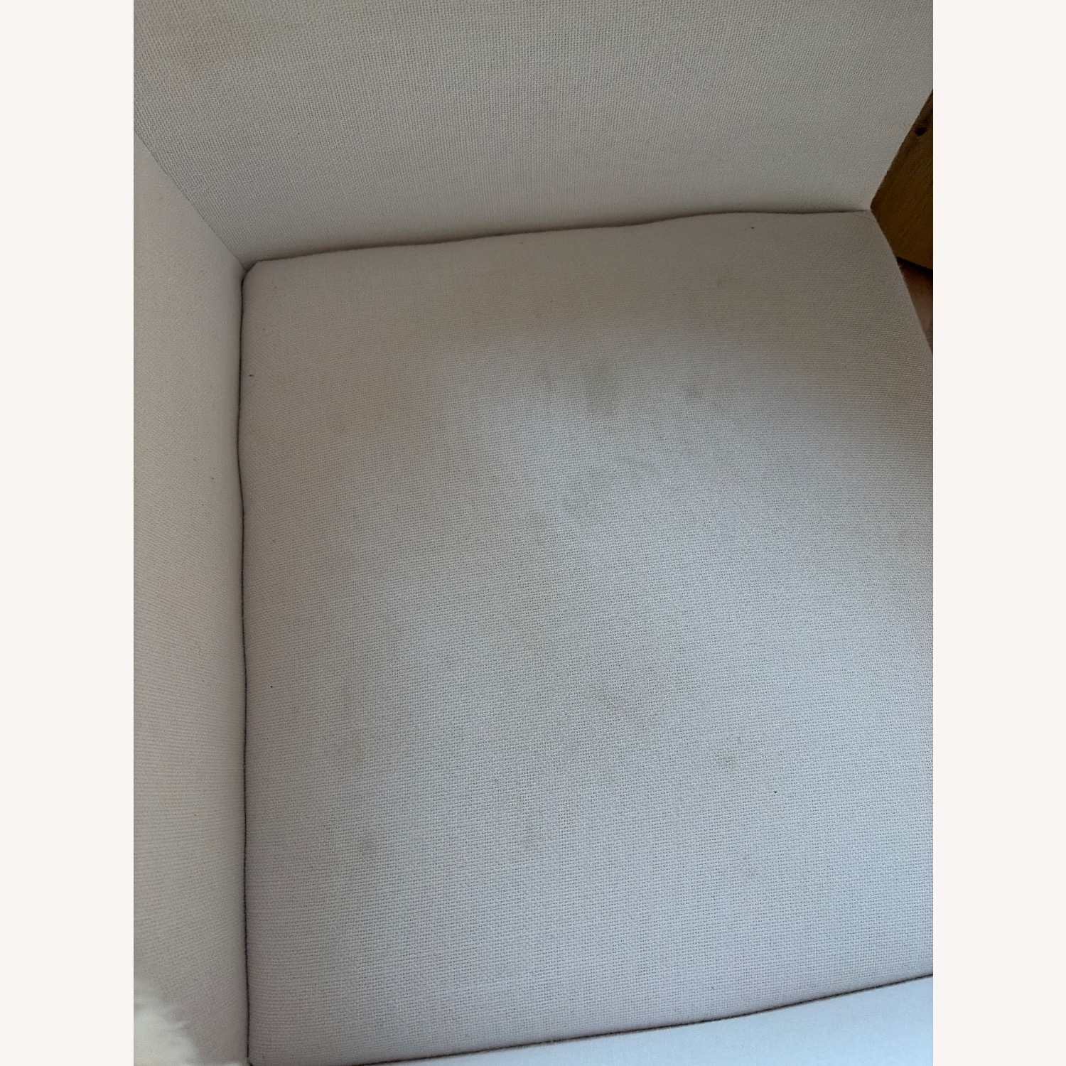 Restoration Hardware White Fabric Dining Chairs - image-5