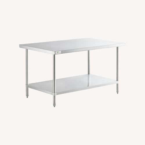 Used Silver Metal Kitchen Island for sale on AptDeco