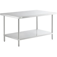 Silver Metal Kitchen Island