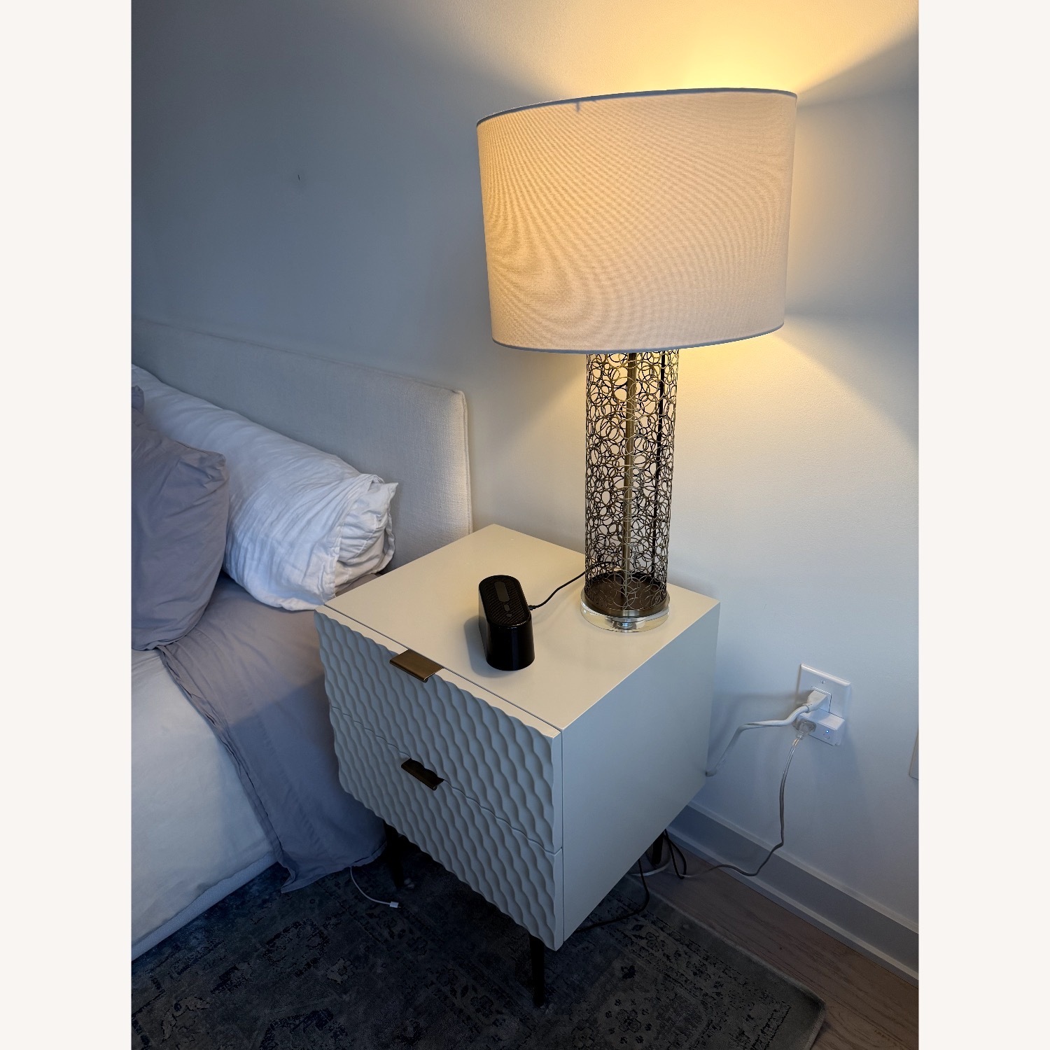 West Elm Audrey Nightstand White Wood Nightstands - image-2