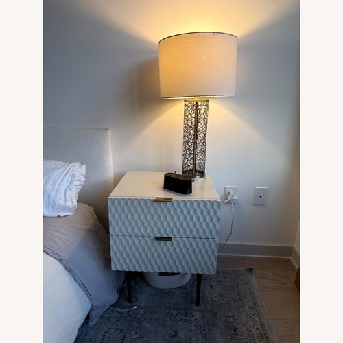 Used West Elm Audrey Nightstand White Wood Nightstands for sale on AptDeco