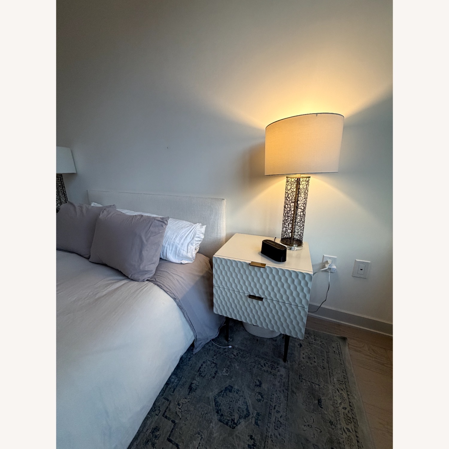 West Elm Audrey Nightstand White Wood Nightstands - image-1