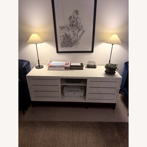 Used Crate & Barrel White Wood Media Storage for sale on AptDeco