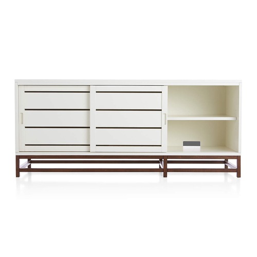 Used Crate & Barrel White Wood Media Storage for sale on AptDeco